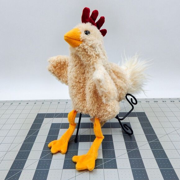 Folkmanis Funky Chicken Hand Puppet 7 Inch Soft Plush Animal - Picture 1 of 10